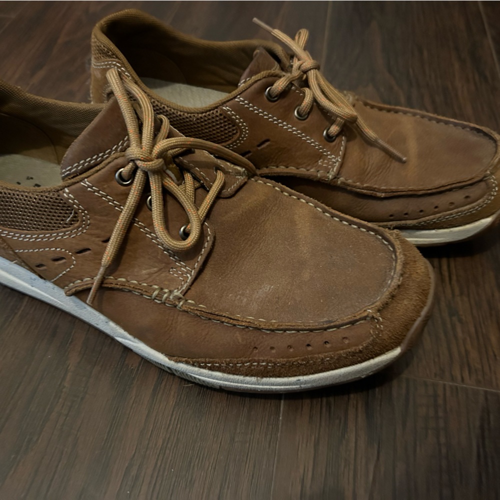 Clarks, light brown, shoes 9 1/2